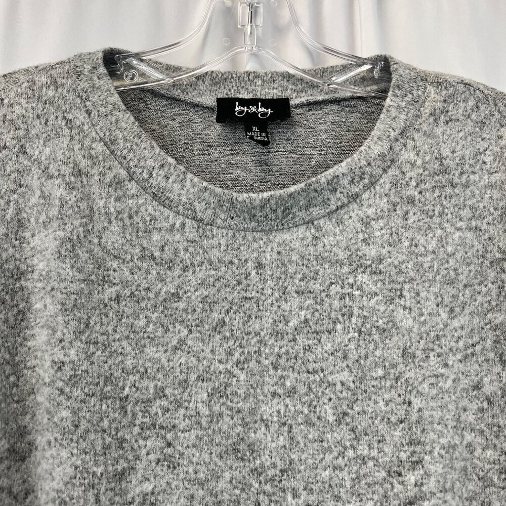 By & By Women’s Knotted Hem Pullover Sweater Gray Size XL Soft - Picture 3 of 8